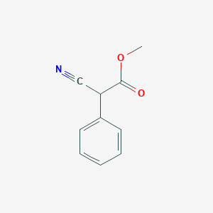 Chemical structure of Methyl 2-cyano-2-phenylacetate