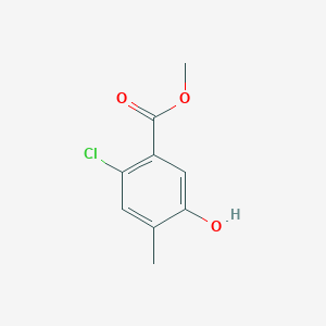 Chemical structure of Methyl 2-chloro-5-hydroxy-4-methylbenzoate