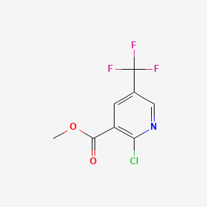 Chemical structure of Methyl 2-chloro-5-(trifluoromethyl)nicotinate