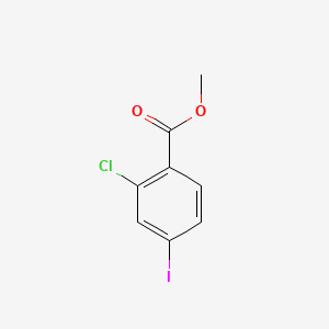 Chemical structure of Methyl 2-Chloro-4-iodobenzoate