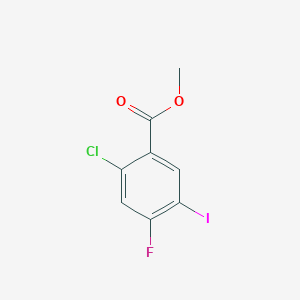Chemical structure of Methyl 2-chloro-4-fluoro-5-iodobenzoate