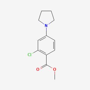 Chemical structure of Methyl 2-Chloro-4-(1-pyrrolidinyl)benzoate