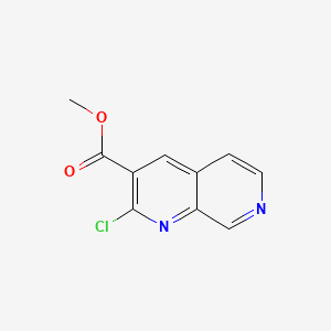 Chemical structure of methyl 2-chloro-1,7-naphthyridine-3-carboxylate