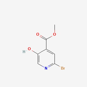 Chemical structure of Methyl 2-bromo-5-hydroxyisonicotinate