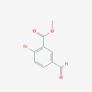 Chemical structure of Methyl 2-bromo-5-formylbenzoate