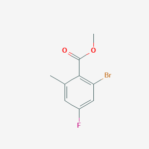 Chemical structure of Methyl 2-bromo-4-fluoro-6-methylbenzoate