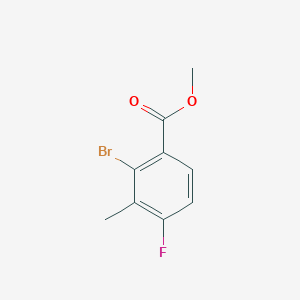 Chemical structure of Methyl 2-bromo-4-fluoro-3-methylbenzoate