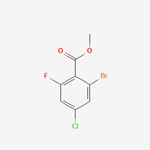 Chemical structure of Methyl 2-Bromo-4-Chloro-6-Fluorobenzoate