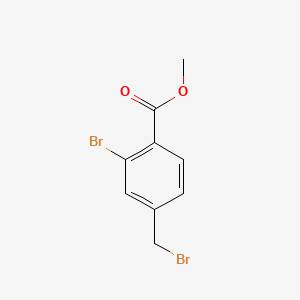 Chemical structure of Methyl 2-bromo-4-(bromomethyl)benzoate