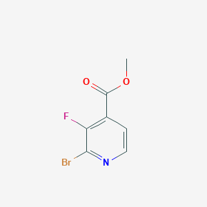 Chemical structure of Methyl 2-Bromo-3-fluoroisonicotinate