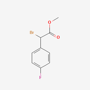 Chemical structure of Methyl 2-bromo-2-(4-fluorophenyl)acetate