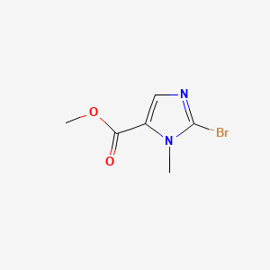 Chemical structure of Methyl 2-bromo-1-methyl-1H-imidazole-5-carboxylate