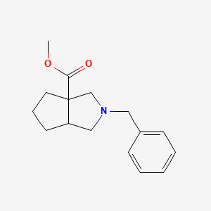 Chemical structure of methyl 2-benzylhexahydrocyclopenta[c]pyrrole-3a(1H)-carboxylate