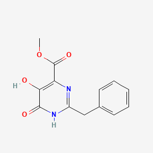 Chemical structure of Methyl 2-benzyl-5,6-dihydroxypyrimidine-4-carboxylate