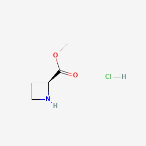 Chemical structure of Methyl 2-azetidinecarboxylate hydrochloride