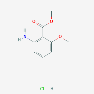 Chemical structure of Methyl 2-amino-6-methoxybenzoate hydrochloride
