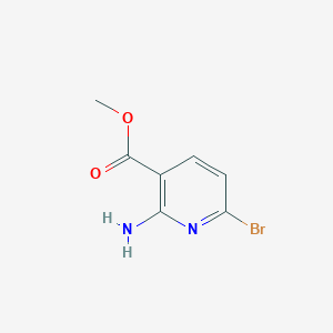 Chemical structure of Methyl 2-amino-6-bromonicotinate