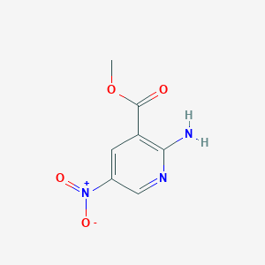 Chemical structure of Methyl 2-amino-5-nitronicotinate