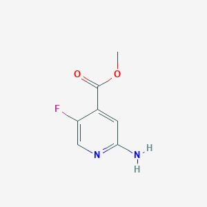 Chemical structure of Methyl 2-amino-5-fluoroisonicotinate