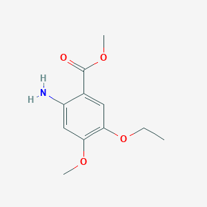 Chemical structure of Methyl 2-amino-5-ethoxy-4-methoxybenzoate