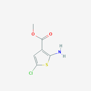 Chemical structure of Methyl 2-amino-5-chlorothiophene-3-carboxylate