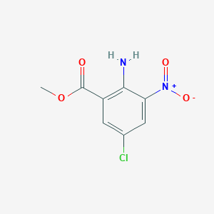 Chemical structure of Methyl 2-amino-5-chloro-3-nitrobenzoate
