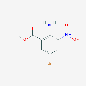 Chemical structure of Methyl 2-amino-5-bromo-3-nitrobenzoate