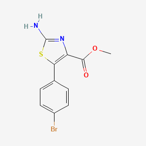 Chemical structure of Methyl 2-amino-5-(4-bromophenyl)thiazole-4-carboxylate