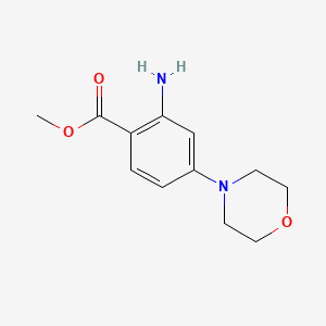 Chemical structure of Methyl 2-Amino-4-morpholinobenzoate