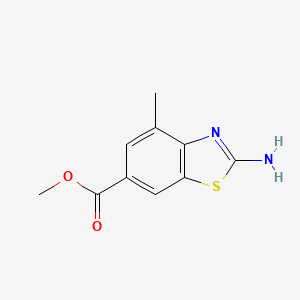 Chemical structure of Methyl 2-amino-4-methylbenzo[d]thiazole-6-carboxylate