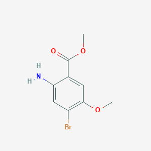 Chemical structure of Methyl 2-amino-4-bromo-5-methoxybenzoate