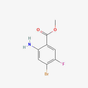 Chemical structure of Methyl 2-Amino-4-Bromo-5-Fluorobenzoate