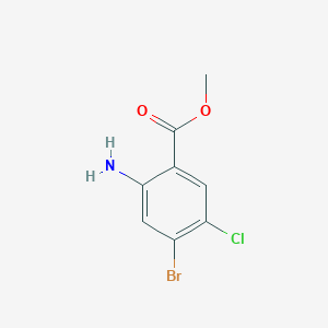 Chemical structure of Methyl 2-amino-4-bromo-5-chlorobenzoate