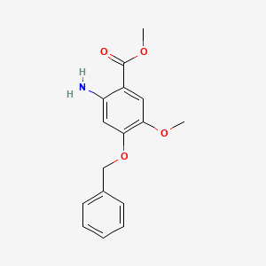 Chemical structure of Methyl 2-amino-4-(benzyloxy)-5-methoxybenzoate