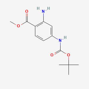 Chemical structure of Methyl 2-amino-4-((tert-butoxycarbonyl)amino)benzoate