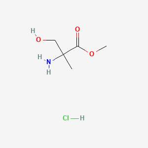 Chemical structure of Methyl 2-amino-3-hydroxy-2-methylpropanoate hydrochloride