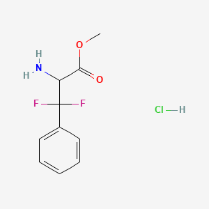 Chemical structure of Methyl 2-Amino-3,3-difluoro-3-phenylpropionate Hydrochloride