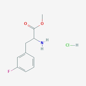 Chemical structure of Methyl 2-amino-3-(3-fluorophenyl)propanoate hydrochloride