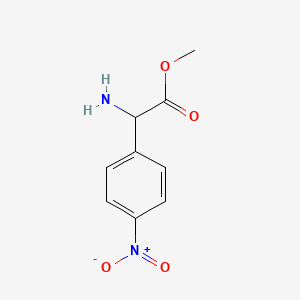 Chemical structure of methyl 2-amino-2-(4-nitrophenyl)acetate