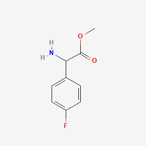 Chemical structure of Methyl 2-amino-2-(4-fluorophenyl)acetate