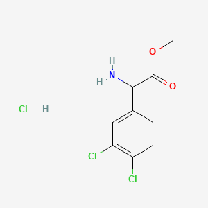 Chemical structure of Methyl 2-Amino-2-(3,4-dichlorophenyl)acetate Hydrochloride