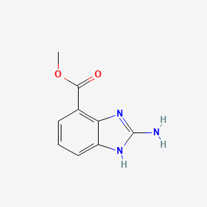 Chemical structure of Methyl 2-Amino-1H-benzoimidazole-4-carboxylate
