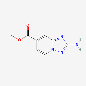 Chemical structure of Methyl 2-amino-[1,2,4]triazolo[1,5-a]pyridine-7-carboxylate