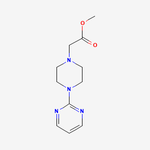 Chemical structure of Methyl 2-[4-(-2-Pyrimidyl)-1-piperazinyl]acetate