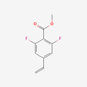 Chemical structure of methyl 2,6-difluoro-4-vinylbenzoate