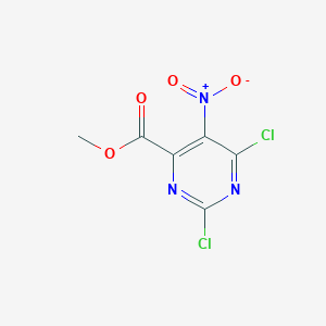 Chemical structure of Methyl 2,6-Dichloro-5-nitropyrimidine-4-carboxylate