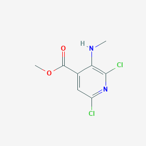 Chemical structure of Methyl 2,6-Dichloro-3-(methylamino)isonicotinate