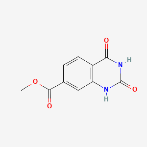 Chemical structure of Methyl 2,4-dioxo-1,2,3,4-tetrahydroquinazoline-7-carboxylate
