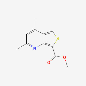 Chemical structure of Methyl 2,4-dimethylthieno[3,4-b]pyridine-7-carboxylate