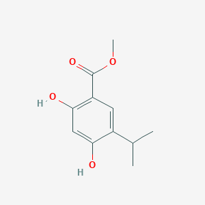Chemical structure of Methyl 2,4-dihydroxy-5-isopropylbenzoate